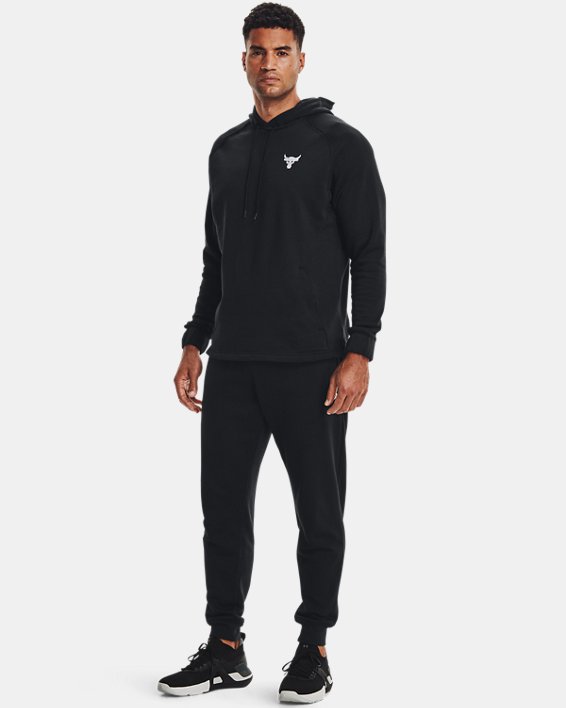 Men's Project Rock Charged Cotton® Fleece Hoodie in Black image number 2